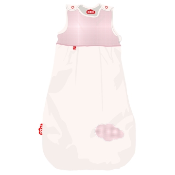 Illustration of sleeping bag Vichy pink 0-6 months
