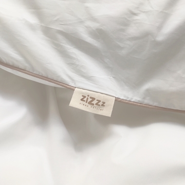 Organic Cotton Duvet Covers – White with beige trim – sizes available from