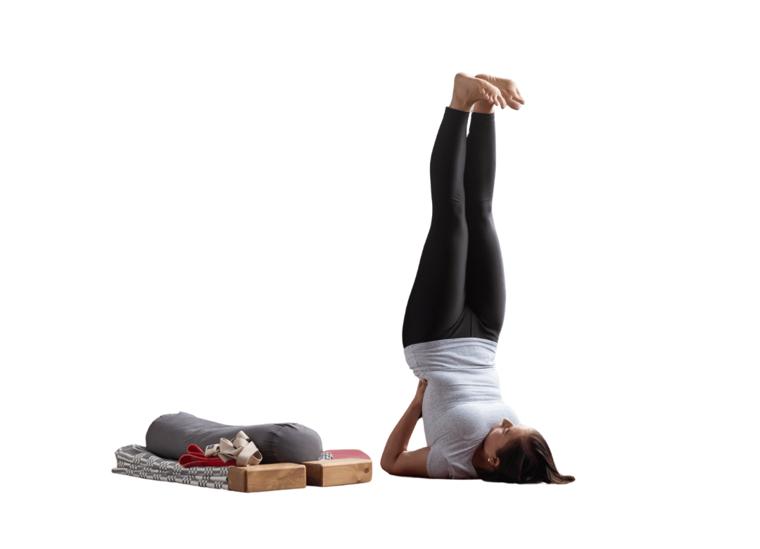 Legs up the wall yoga pose